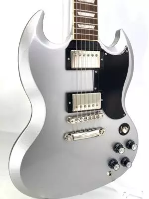 GIBSON SG STD '61 STOPBAR SILVER MIST 2